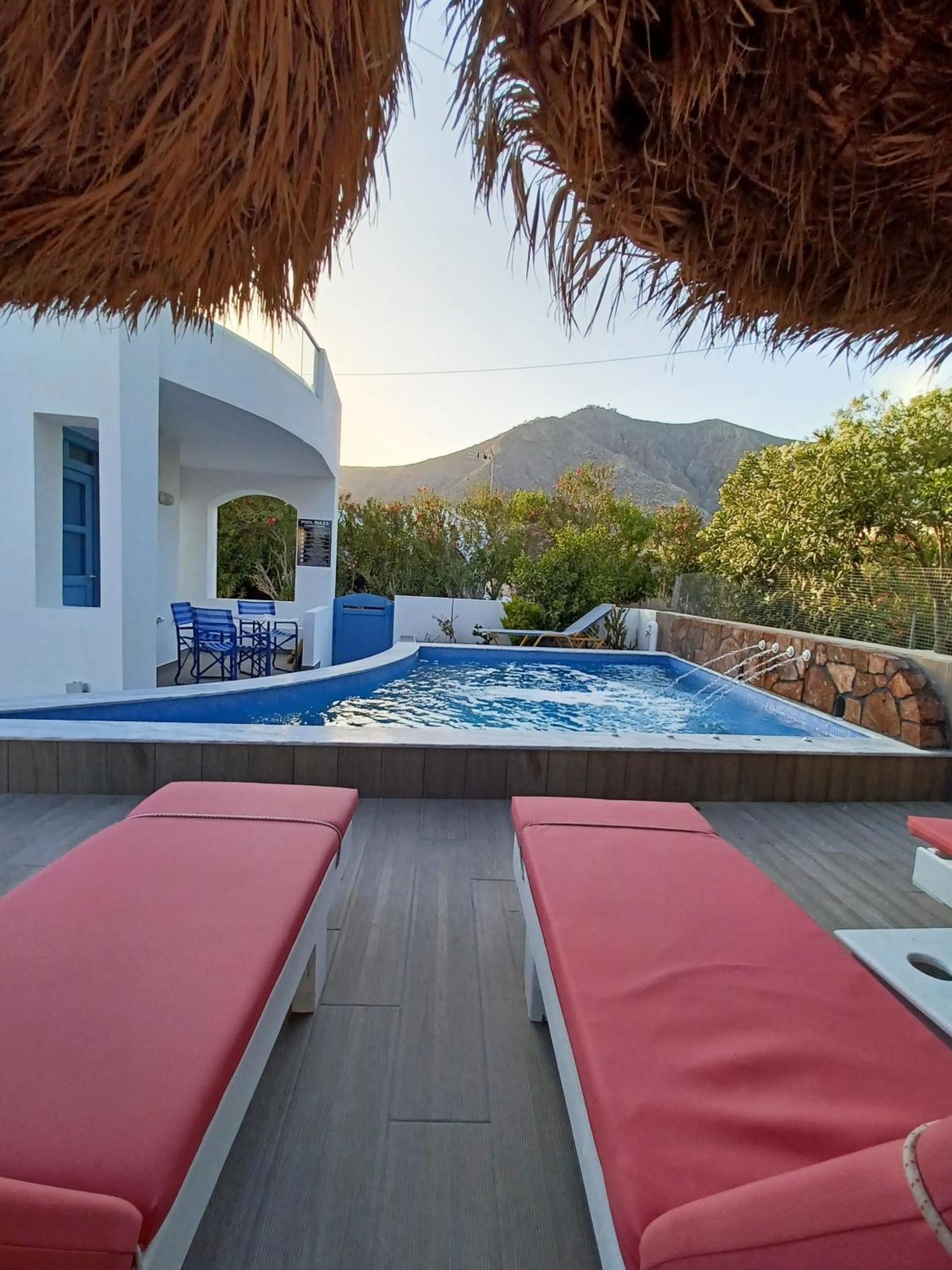 Located By The Sea One Beachfront Private Captain Lazaros Pool Villa With Loft In 750Sqm Spacious Private Plot-Jacuzzi-Sunrelax-Furnished Terace-Gazebo-Private Parking,Sleep 3 Adults And 2 Children, Just Steps From The Black Beach-Seaview Перисса Экстерьер фото